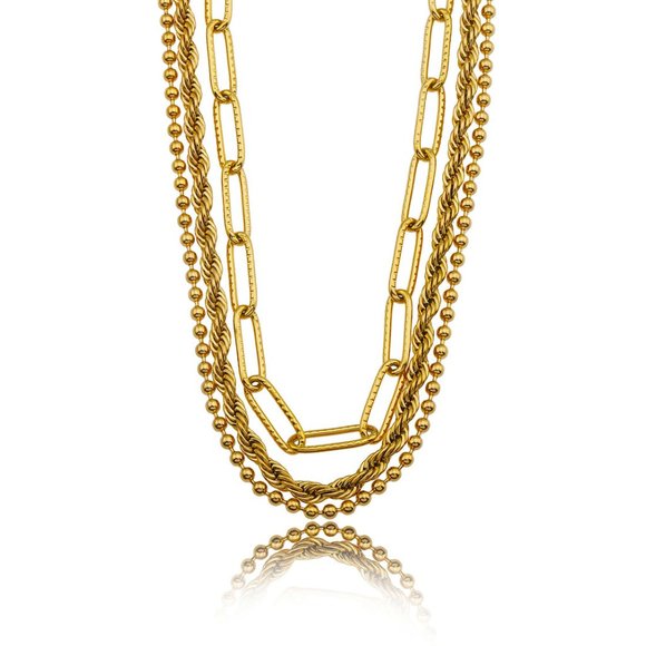 SELENE Triple Layer Necklace - Picture 3 of 11